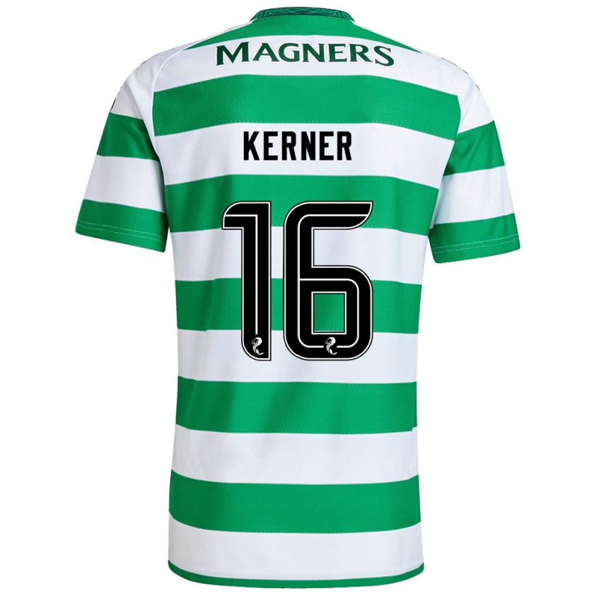 Kandiny Hombre Camiseta Hana Kerner #16 Verde Blanco 1ª Equipación 2024/25 La Camisa México