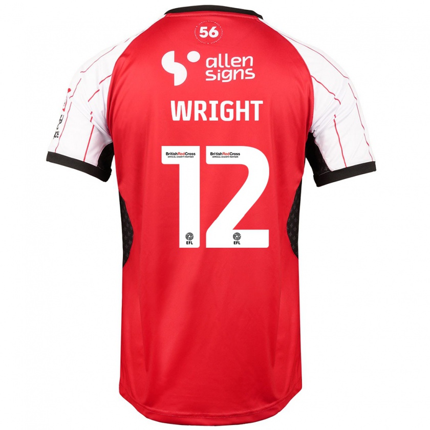 Kandiny Hombre Camiseta Jordan Wright #12 Blanco 1ª Equipación 2024/25 La Camisa