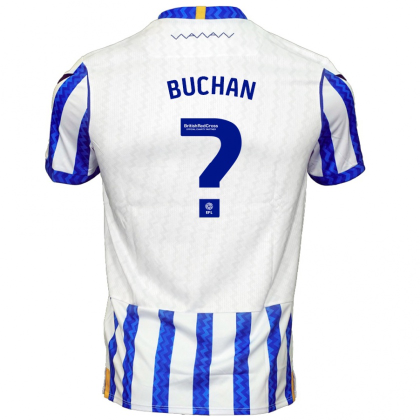 Kandiny Uomo Maglia Jay Buchan #0 Blu Bianco Kit Gara Home 2024/25 Maglietta