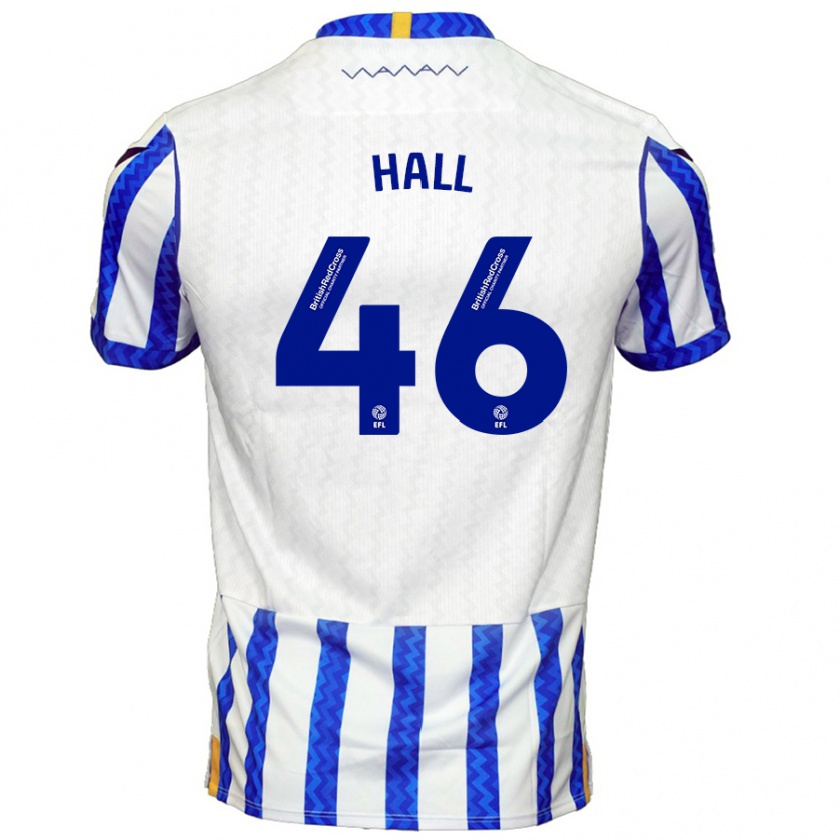 Kandiny Hombre Camiseta Jack Hall #46 Azul Blanco 1ª Equipación 2024/25 La Camisa