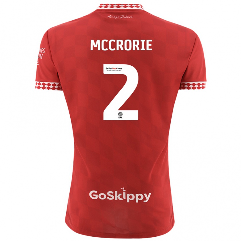 Kandiny Herren Ross Mccrorie #2 Rot Heimtrikot Trikot 2024/25 T-Shirt Österreich