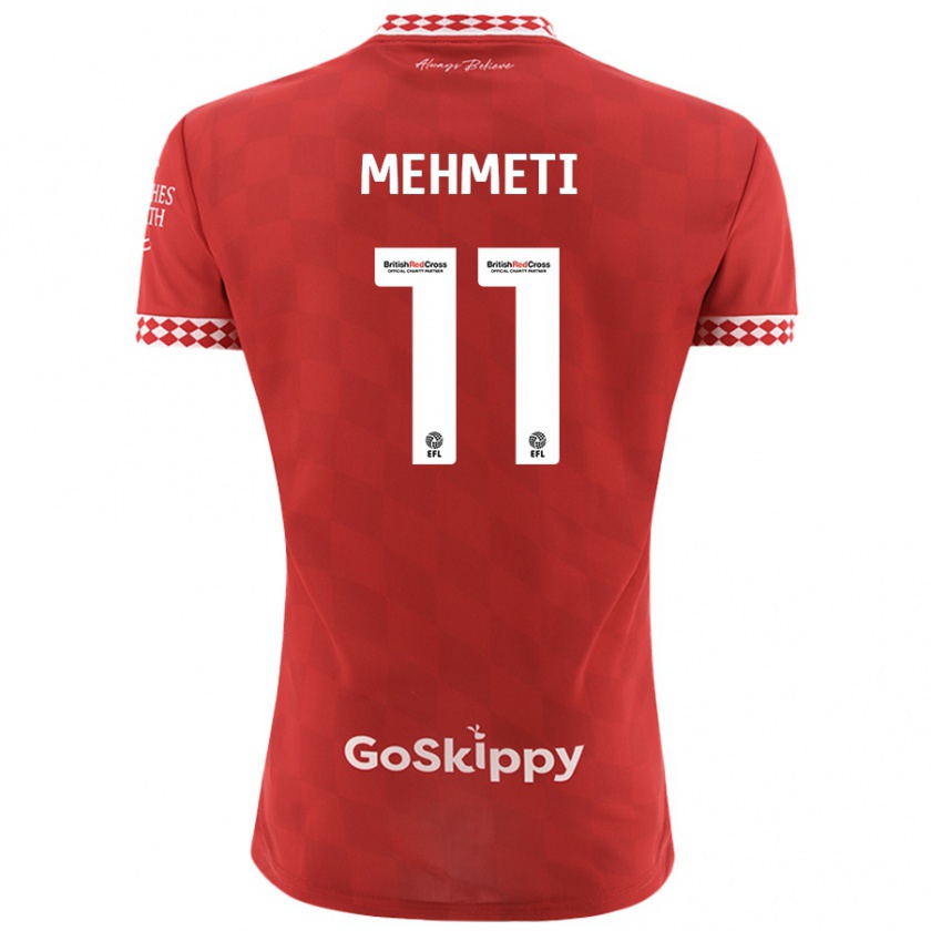 Kandiny Heren Anis Mehmeti #11 Rood Thuisshirt Thuistenue 2024/25 T-Shirt België