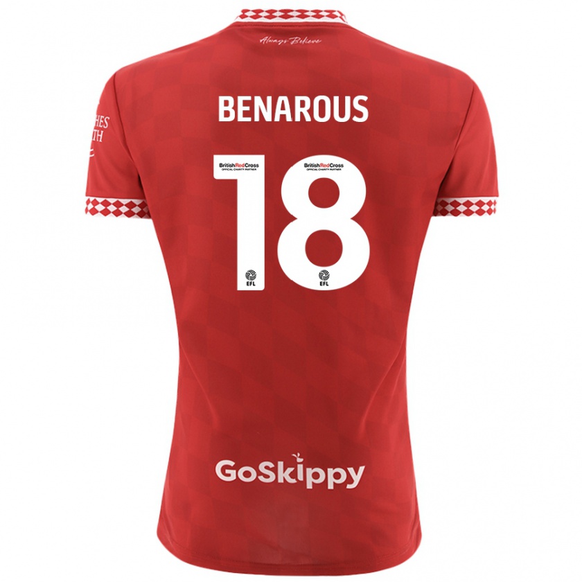 Kandiny Heren Ayman Benarous #18 Rood Thuisshirt Thuistenue 2024/25 T-Shirt