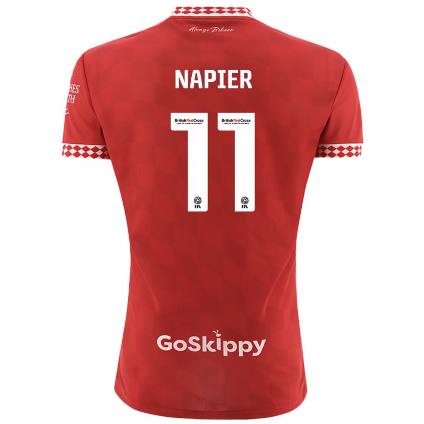 Kandiny Heren Jamie-Lee Napier #11 Rood Thuisshirt Thuistenue 2024/25 T-Shirt