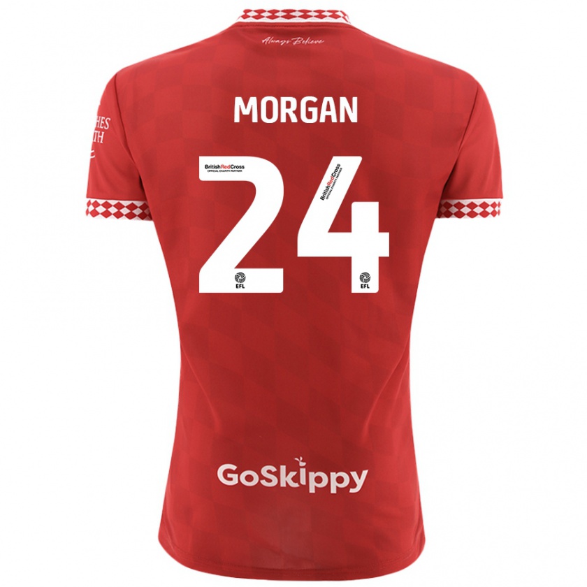 Kandiny Heren Ffion Morgan #24 Rood Thuisshirt Thuistenue 2024/25 T-Shirt