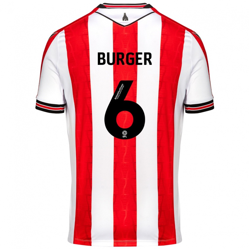 Kandiny Uomo Maglia Wouter Burger #6 Rosso Bianco Kit Gara Home 2024/25 Maglietta