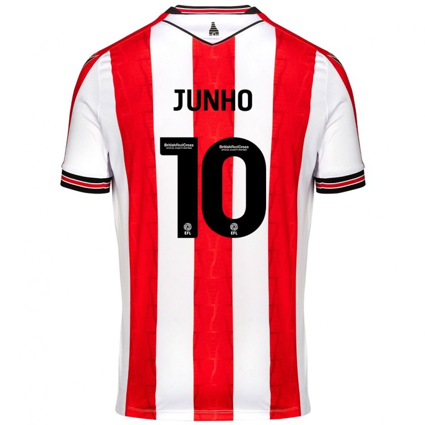 Kandiny Uomo Maglia Jun-Ho Bae #10 Rosso Bianco Kit Gara Home 2024/25 Maglietta