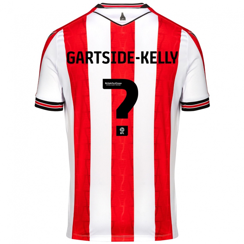 Kandiny Hombre Camiseta Gabriel Gartside-Kelly #0 Rojo Blanco 1ª Equipación 2024/25 La Camisa