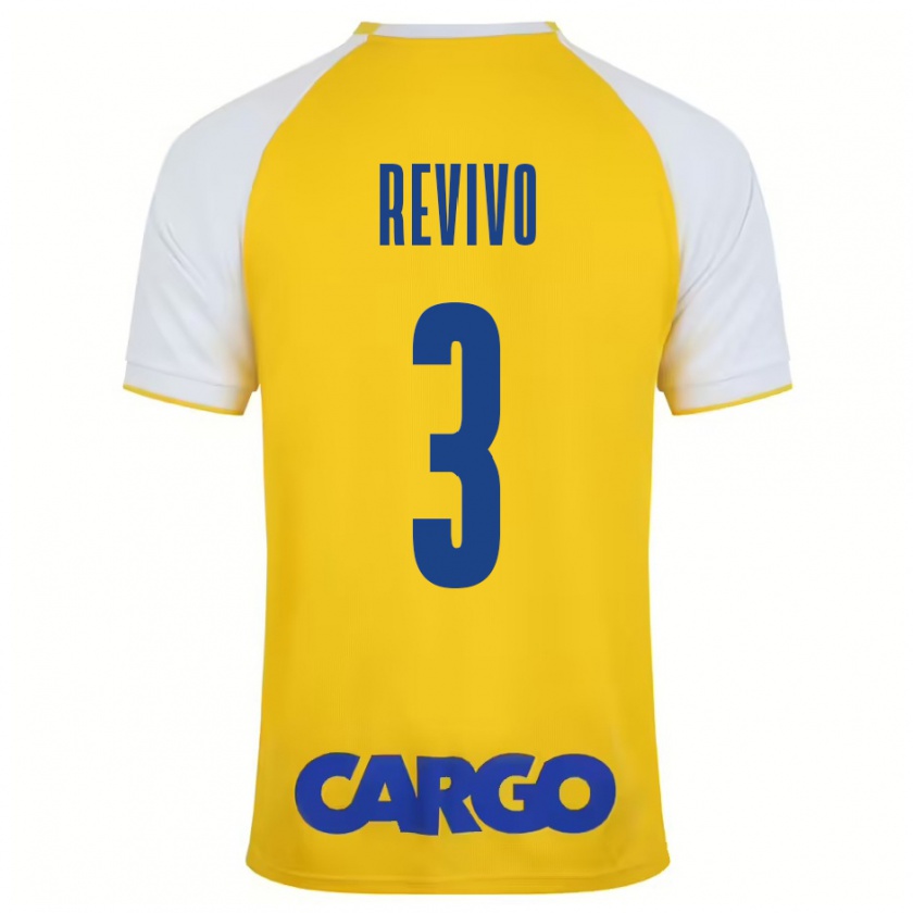 Kandiny Hombre Camiseta Roy Revivo #3 Amarillo Blanco 1ª Equipación 2024/25 La Camisa