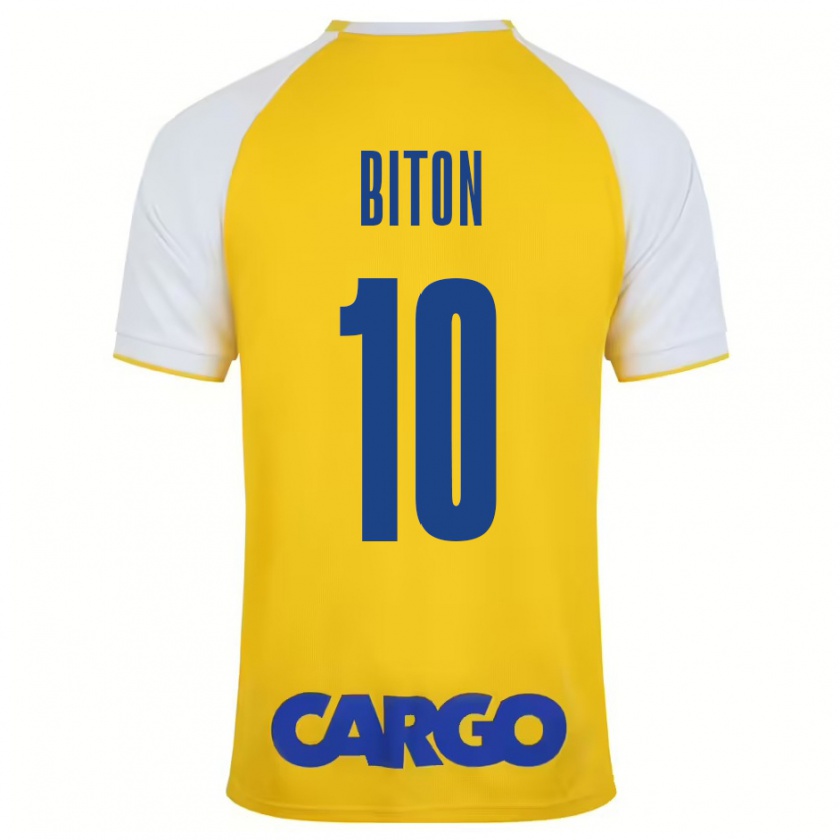 Kandiny Heren Dan Biton #10 Geel Wit Thuisshirt Thuistenue 2024/25 T-Shirt België