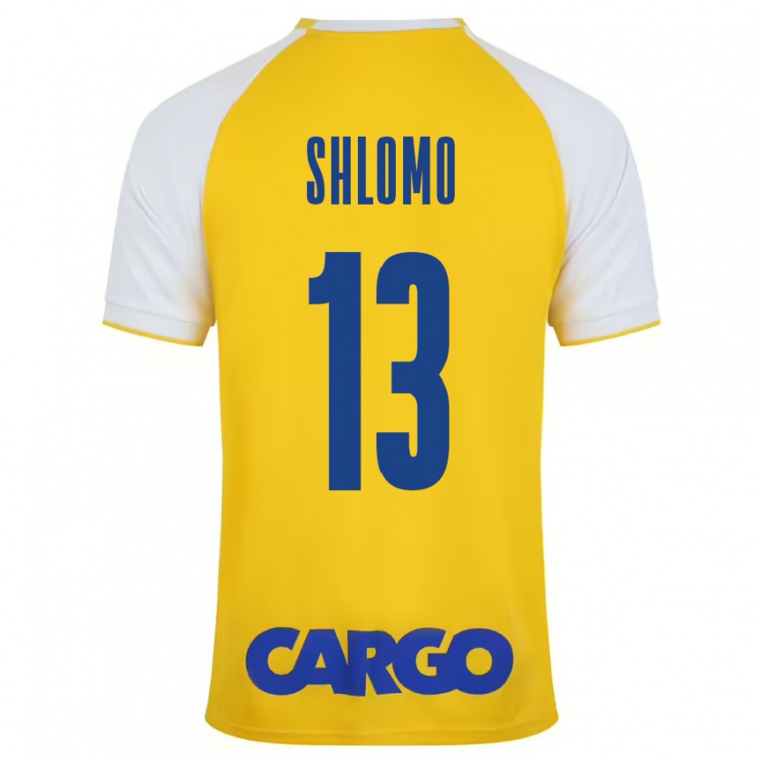 Kandiny Uomo Maglia Raz Shlomo #13 Giallo Bianco Kit Gara Home 2024/25 Maglietta