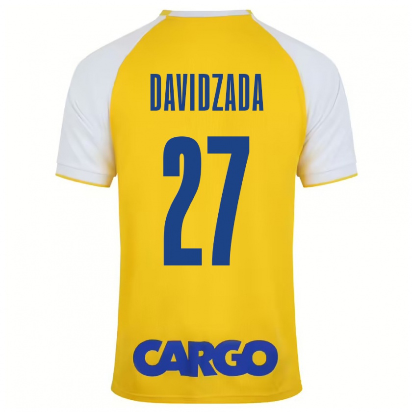 Kandiny Herren Ofir Davidzada #27 Gelb Weiß Heimtrikot Trikot 2024/25 T-Shirt Österreich