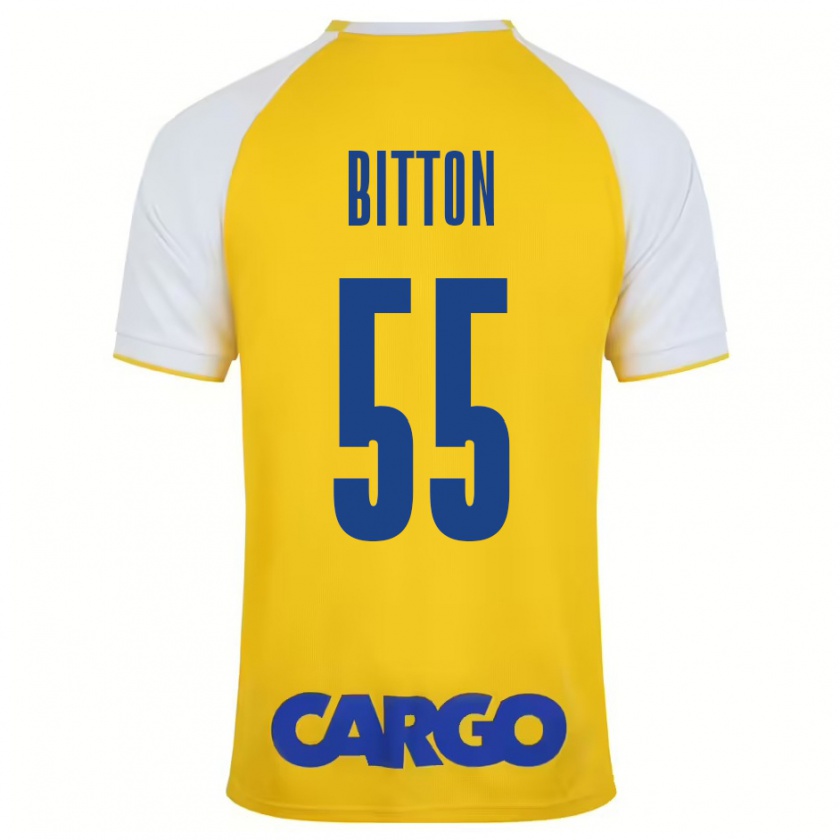 Kandiny Heren Nir Bitton #55 Geel Wit Thuisshirt Thuistenue 2024/25 T-Shirt België