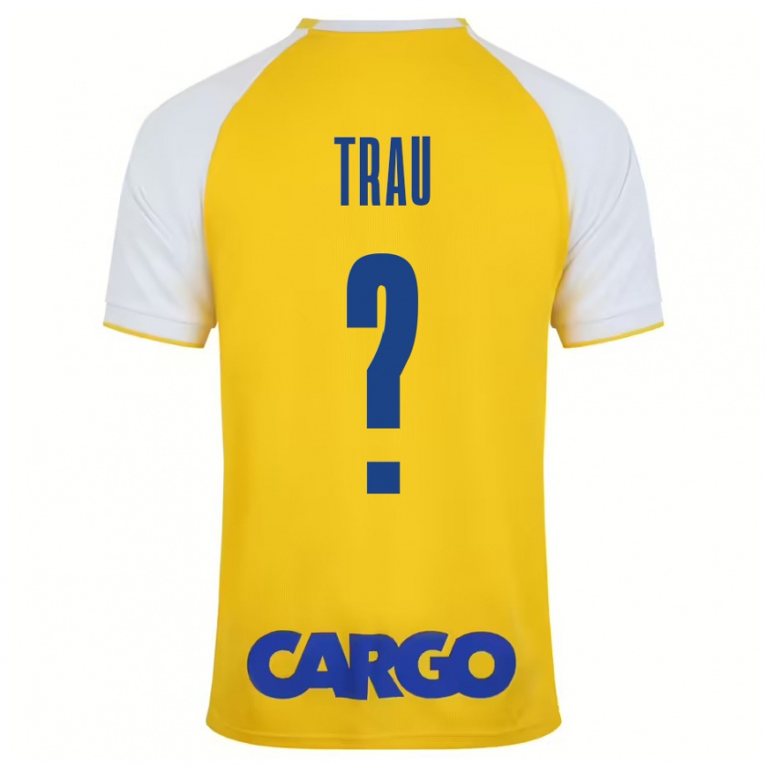 Kandiny Hombre Camiseta Idan Trau #0 Amarillo Blanco 1ª Equipación 2024/25 La Camisa