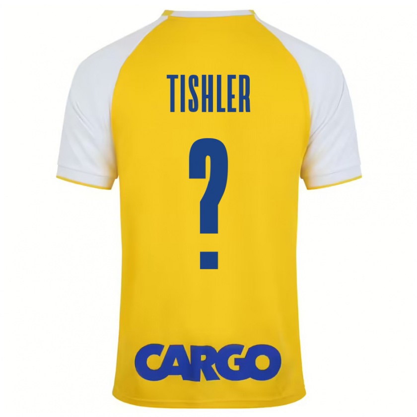 Kandiny Uomo Maglia Daniel Tishler #0 Giallo Bianco Kit Gara Home 2024/25 Maglietta