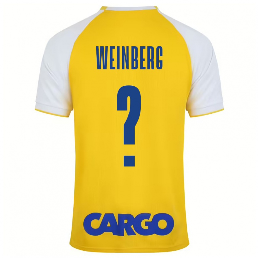 Kandiny Heren Idan Weinberg #0 Geel Wit Thuisshirt Thuistenue 2024/25 T-Shirt