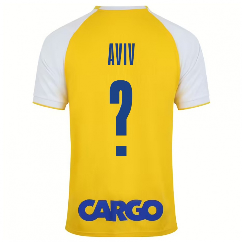 Kandiny Hombre Camiseta Yoyo Aviv #0 Amarillo Blanco 1ª Equipación 2024/25 La Camisa