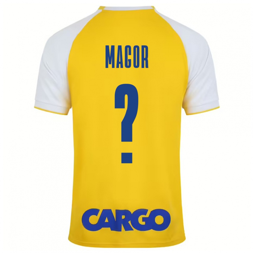 Kandiny Uomo Maglia Roee Magor #0 Giallo Bianco Kit Gara Home 2024/25 Maglietta