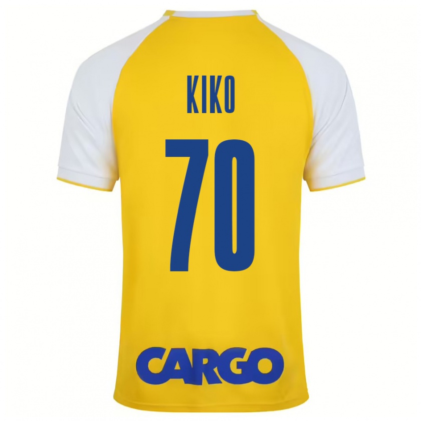 Kandiny Heren Kiko Bondoso #70 Geel Wit Thuisshirt Thuistenue 2024/25 T-Shirt