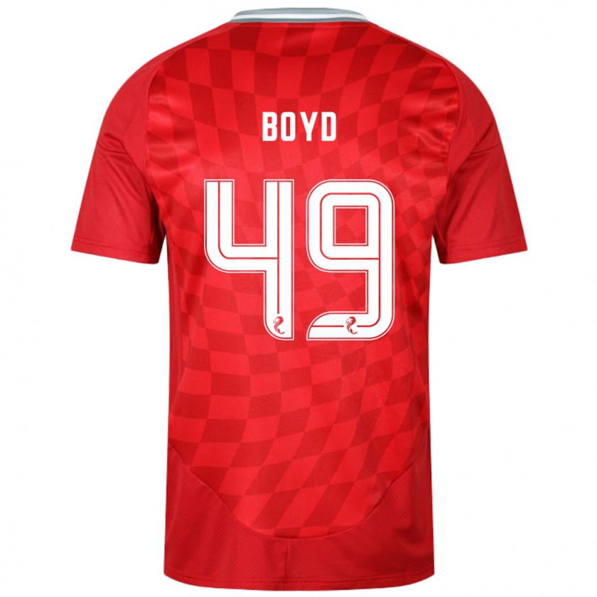 Kandiny Heren Fletcher Boyd #49 Rood Thuisshirt Thuistenue 2024/25 T-Shirt