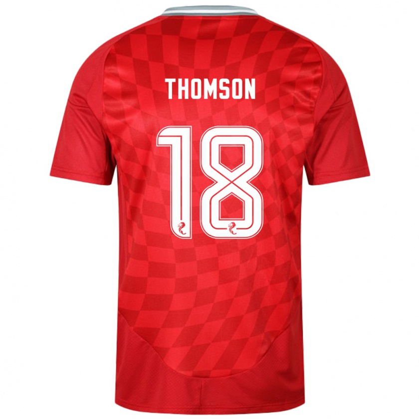 Kandiny Heren Eva Thomson #18 Rood Thuisshirt Thuistenue 2024/25 T-Shirt België