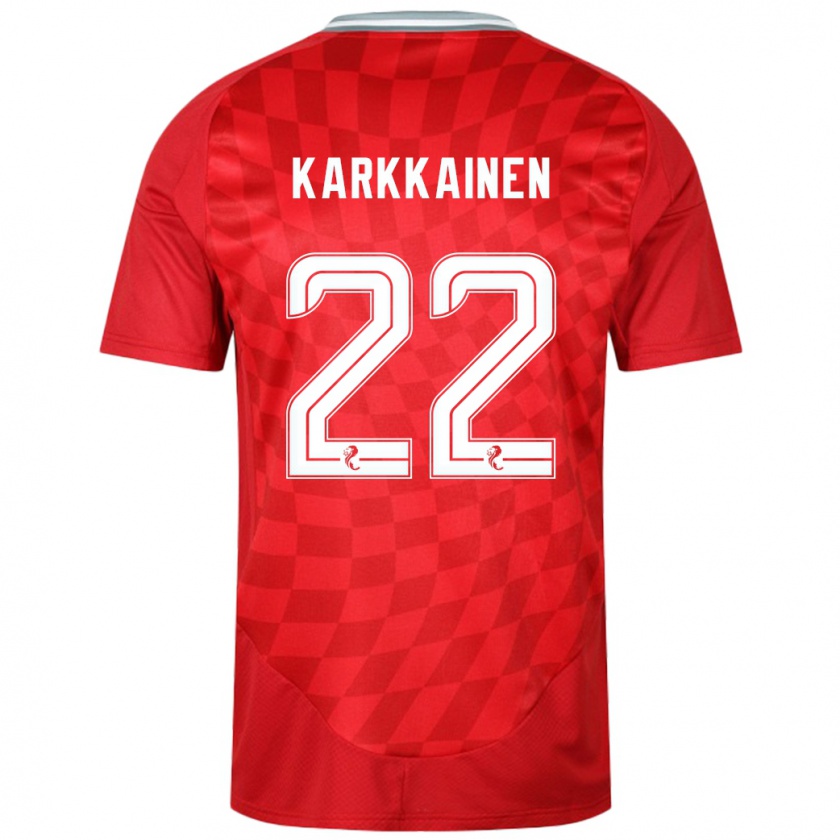 Kandiny Hombre Camiseta Elena Kärkkäinen #22 Rojo 1ª Equipación 2024/25 La Camisa