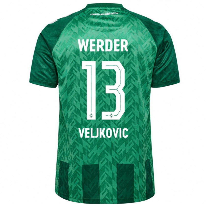 Kandiny Herren Milos Veljkovic #13 Grün Heimtrikot Trikot 2024/25 T-Shirt Österreich