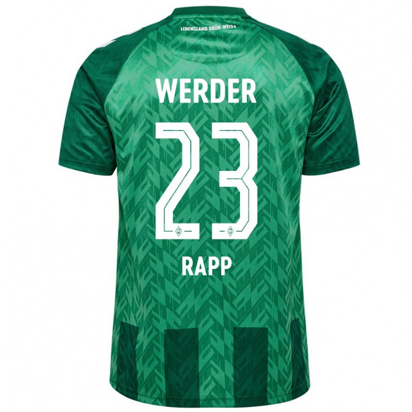 Kandiny Uomo Maglia Nicolai Rapp #23 Verde Kit Gara Home 2024/25 Maglietta