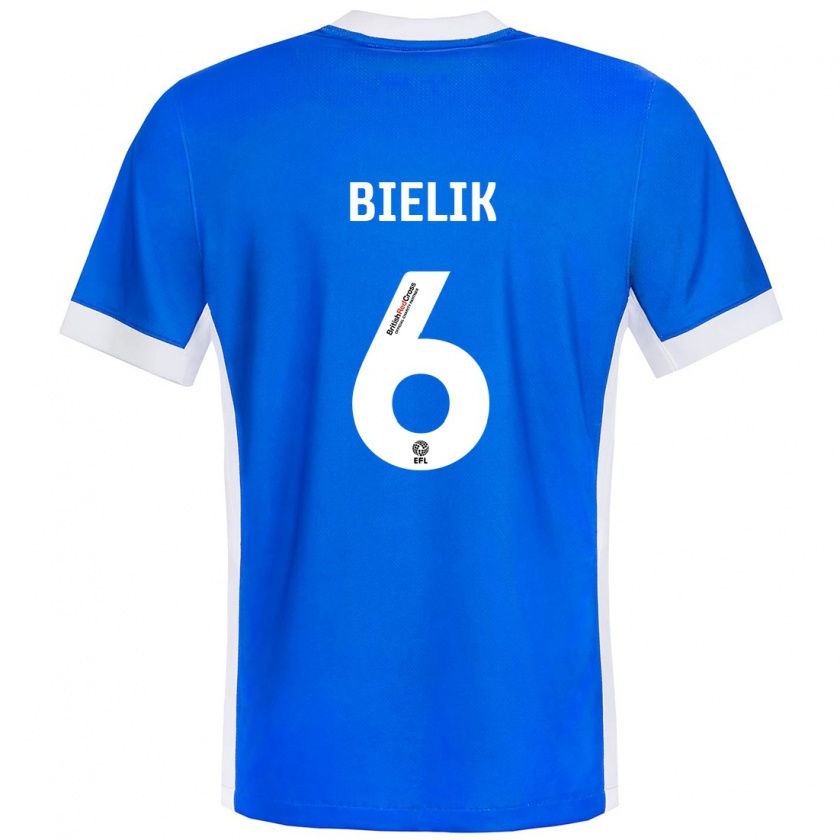 Kandiny Heren Krystian Bielik #6 Blauw Wit Thuisshirt Thuistenue 2024/25 T-Shirt