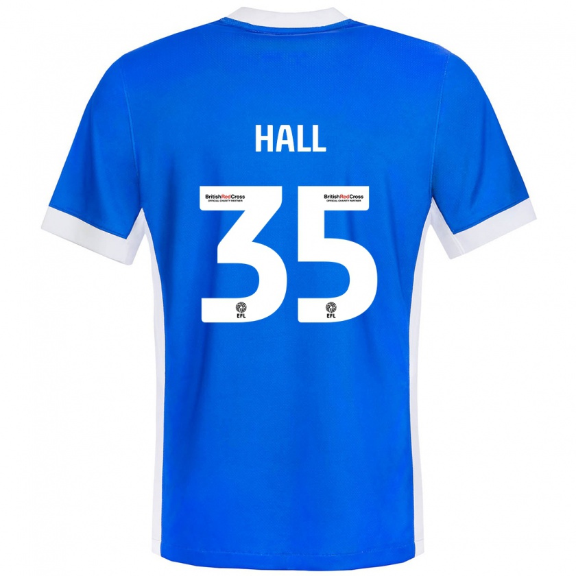 Kandiny Uomo Maglia George Hall #35 Blu Bianco Kit Gara Home 2024/25 Maglietta