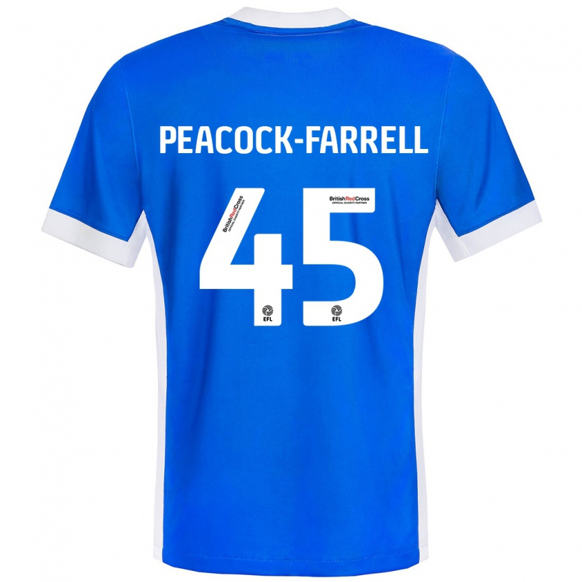 Kandiny Heren Bailey Peacock-Farrell #45 Blauw Wit Thuisshirt Thuistenue 2024/25 T-Shirt