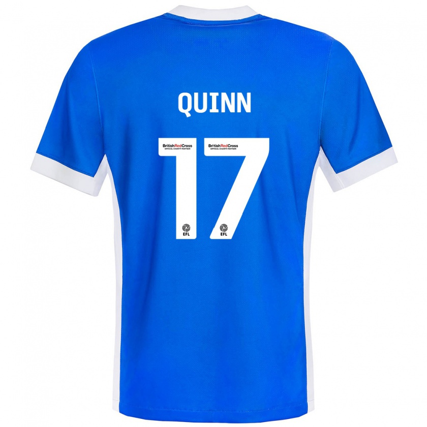 Kandiny Hombre Camiseta Lucy Quinn #17 Azul Blanco 1ª Equipación 2024/25 La Camisa México