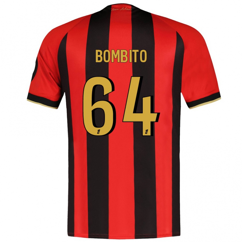 Kandiny Uomo Maglia Moïse Bombito #64 Rosso Nero Kit Gara Home 2024/25 Maglietta