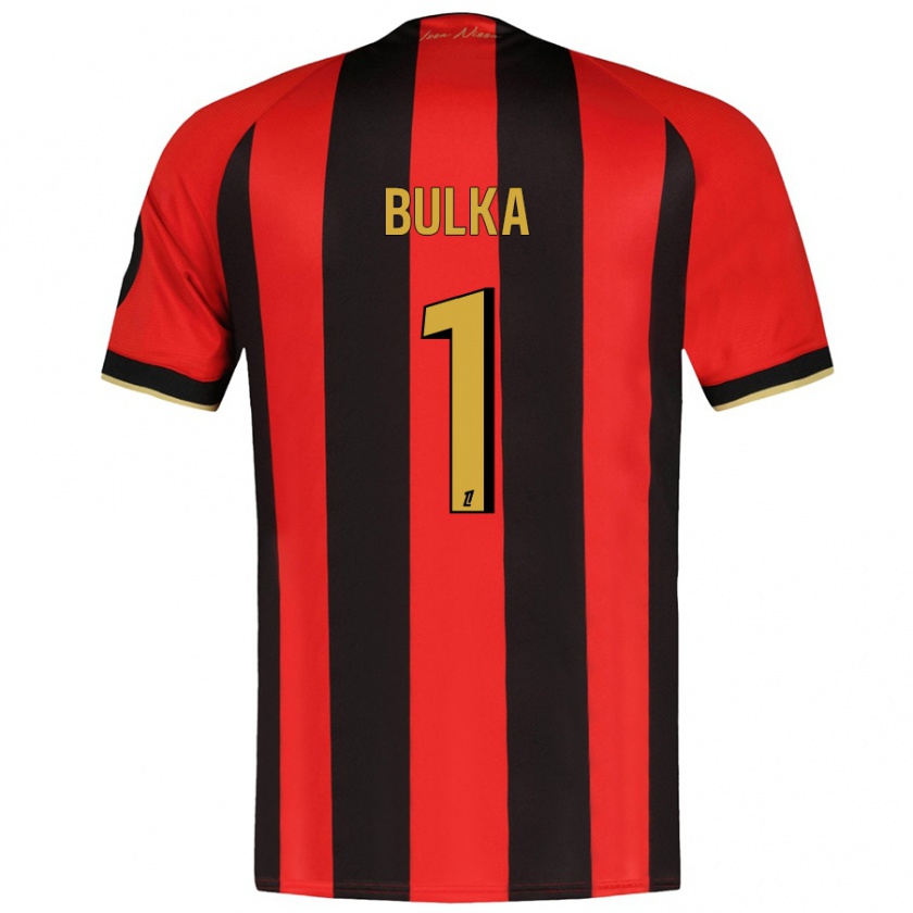 Kandiny Uomo Maglia Marcin Bulka #1 Rosso Nero Kit Gara Home 2024/25 Maglietta