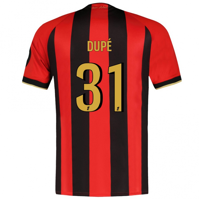 Kandiny Uomo Maglia Maxime Dupé #31 Rosso Nero Kit Gara Home 2024/25 Maglietta