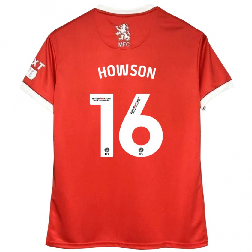 Kandiny Heren Jonathan Howson #16 Rood Wit Thuisshirt Thuistenue 2024/25 T-Shirt