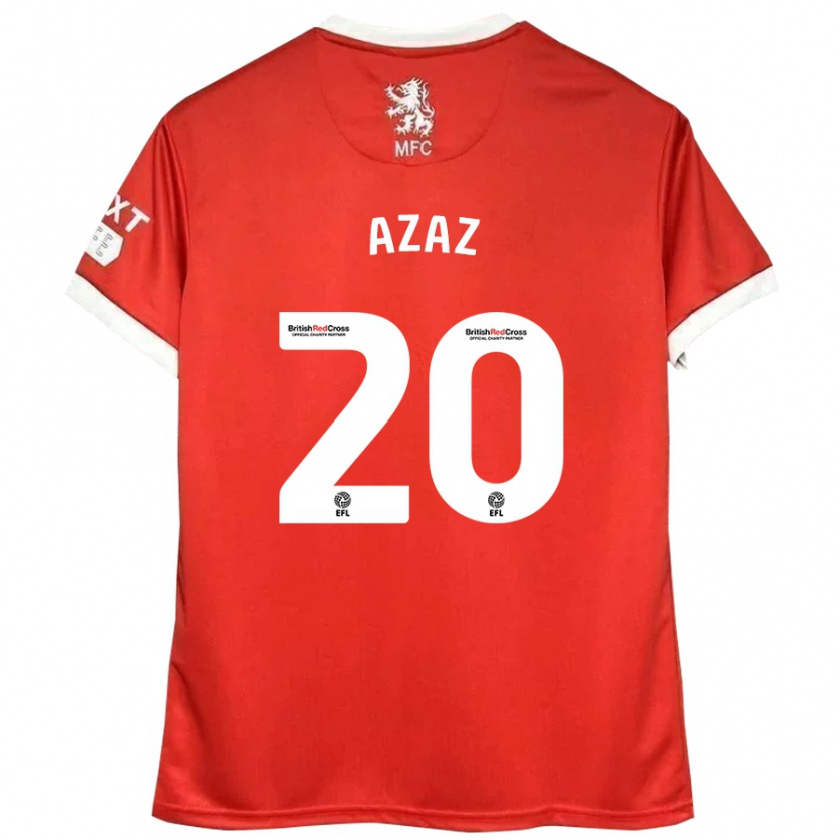 Kandiny Uomo Maglia Finn Azaz #20 Rosso Bianco Kit Gara Home 2024/25 Maglietta