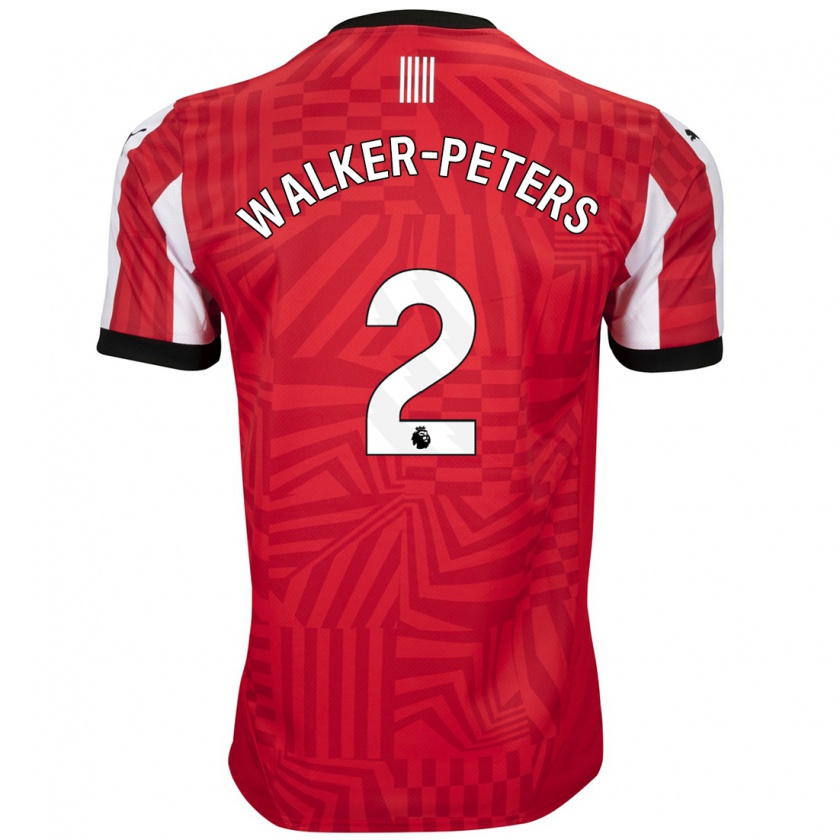 Kandiny Heren Kyle Walker-Peters #2 Rood Wit Thuisshirt Thuistenue 2024/25 T-Shirt