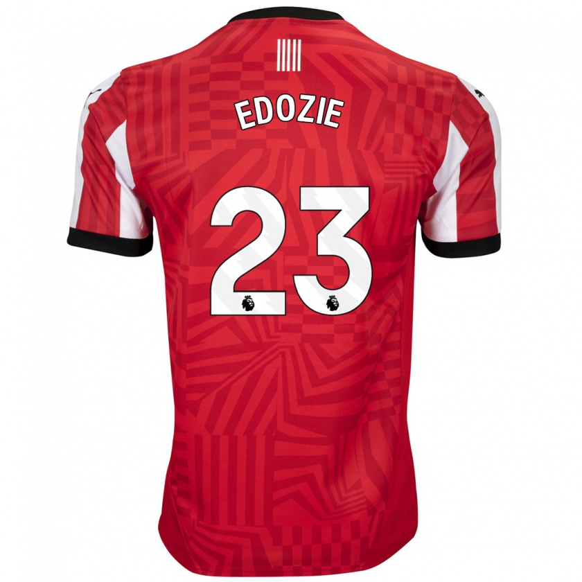 Kandiny Hombre Camiseta Samuel Edozie #23 Rojo Blanco 1ª Equipación 2024/25 La Camisa