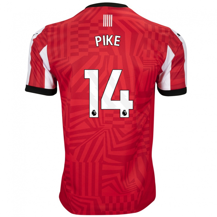 Kandiny Uomo Maglia Molly Pike #14 Rosso Bianco Kit Gara Home 2024/25 Maglietta