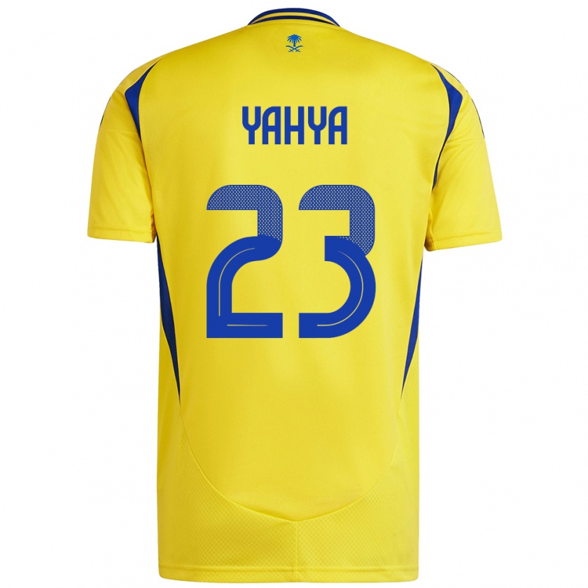 Kandiny Hombre Camiseta Ayman Yahya #23 Amarillo Azul 1ª Equipación 2024/25 La Camisa