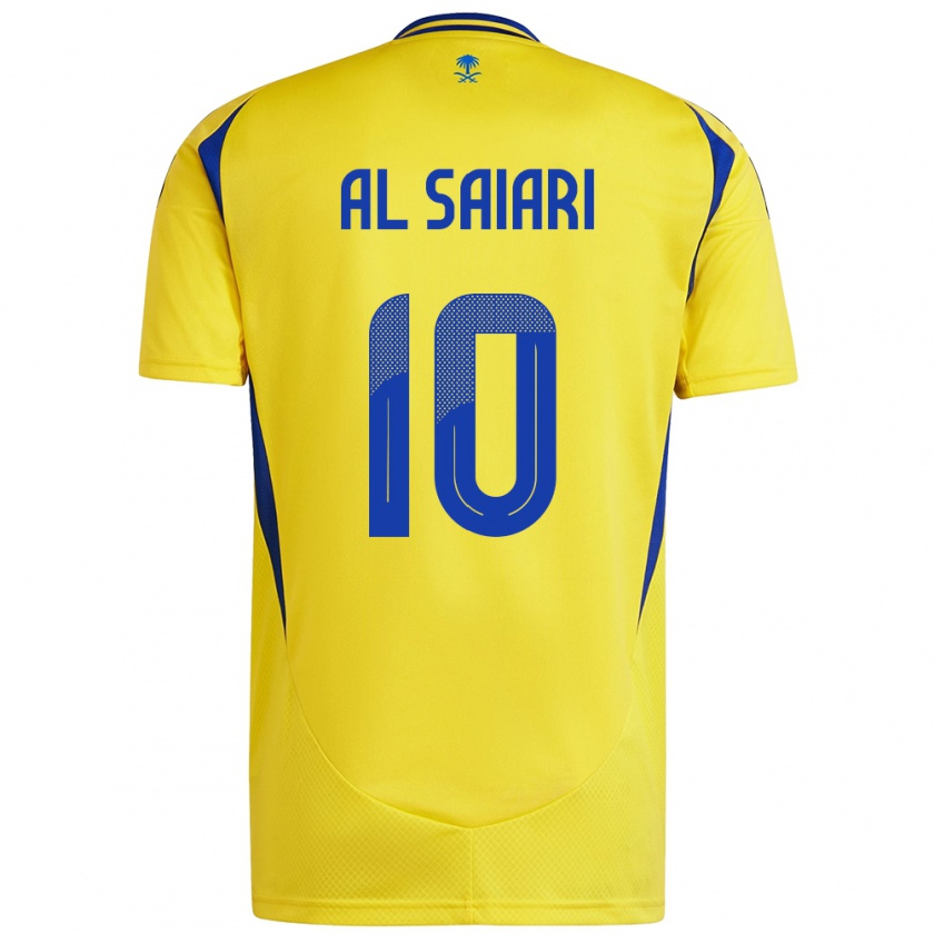 Kandiny Heren Mubarkh Al-Saiari #10 Geel Blauw Thuisshirt Thuistenue 2024/25 T-Shirt