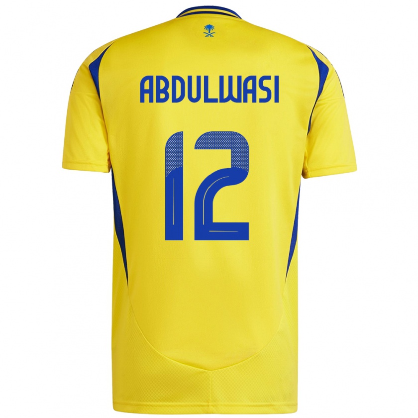 Kandiny Hombre Camiseta Dalal Abdulwasi #12 Amarillo Azul 1ª Equipación 2024/25 La Camisa