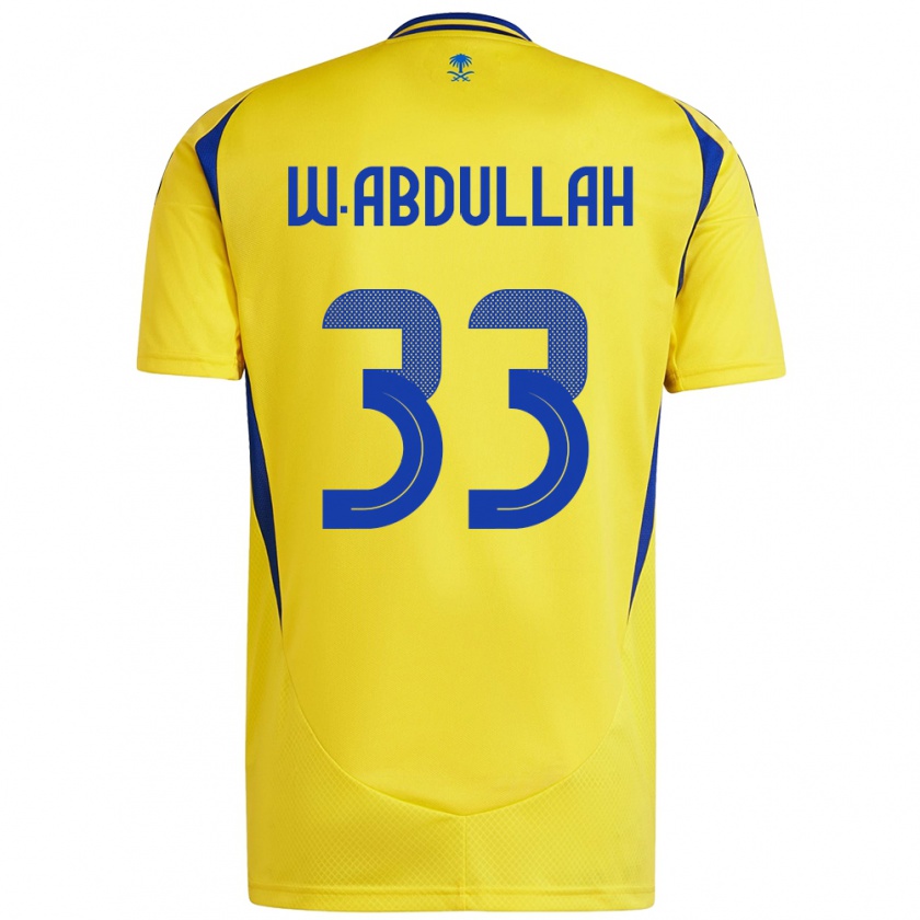 Kandiny Heren Waleed Abdullah #33 Geel Blauw Thuisshirt Thuistenue 2024/25 T-Shirt