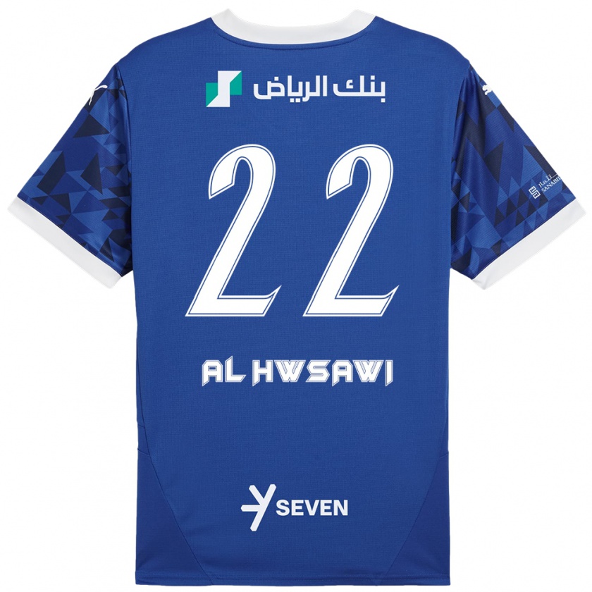 Kandiny Heren Shorouq Al-Hwsawi #22 Donkerblauw Wit Thuisshirt Thuistenue 2024/25 T-Shirt België