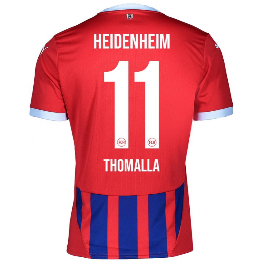 Kandiny Heren Denis Thomalla #11 Rood Blauw Thuisshirt Thuistenue 2024/25 T-Shirt België