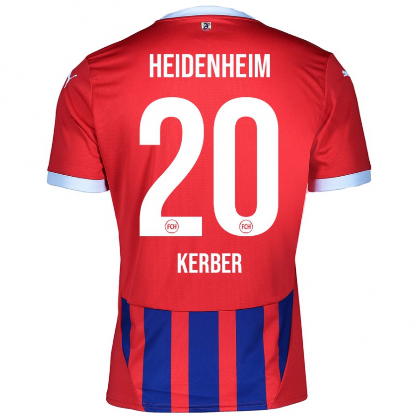 Kandiny Heren Luca Kerber #20 Rood Blauw Thuisshirt Thuistenue 2024/25 T-Shirt België