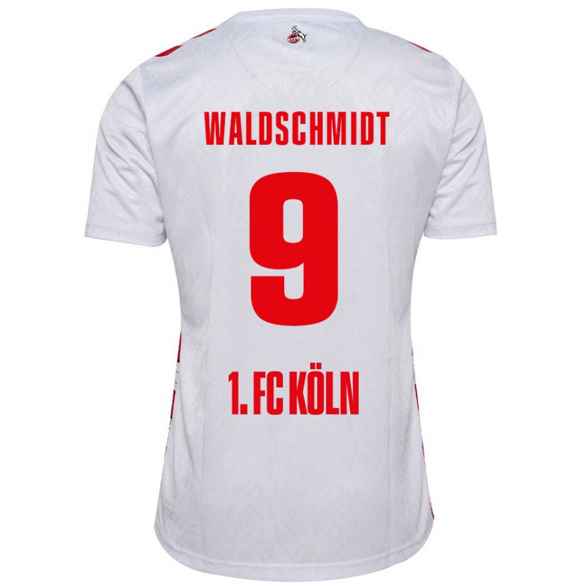 Kandiny Hombre Camiseta Luca Waldschmidt #9 Blanco Rojo 1ª Equipación 2024/25 La Camisa