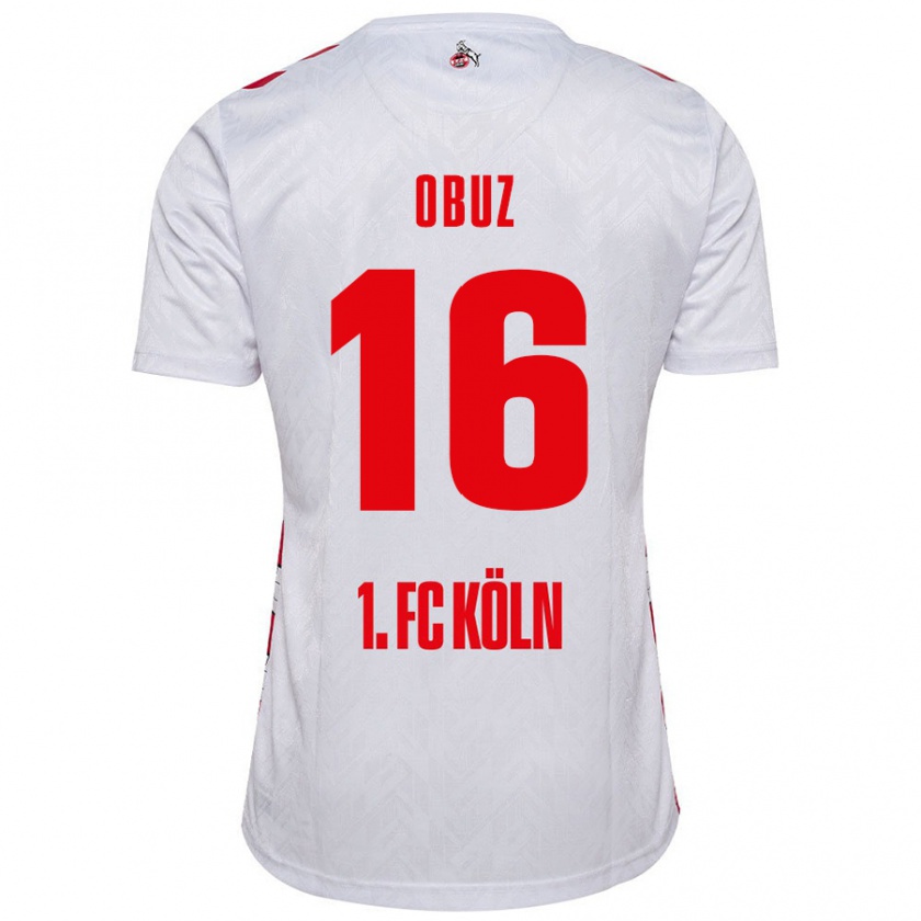 Kandiny Uomo Maglia Marvin Obuz #16 Bianco Rosso Kit Gara Home 2024/25 Maglietta