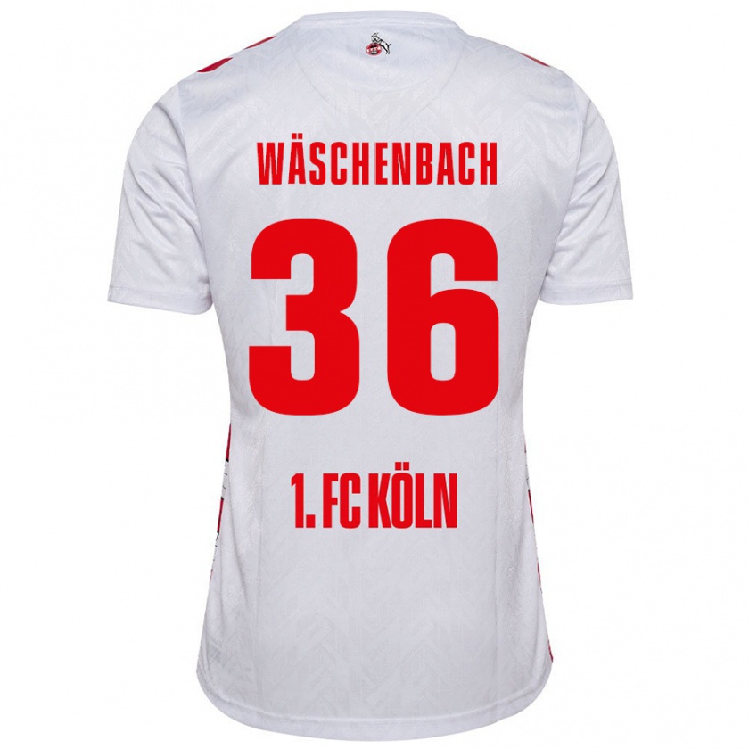 Kandiny Hombre Camiseta Meiko Wäschenbach #36 Blanco Rojo 1ª Equipación 2024/25 La Camisa